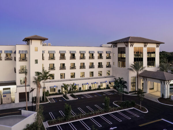 Exterior and aerial shot of a Healthcare building