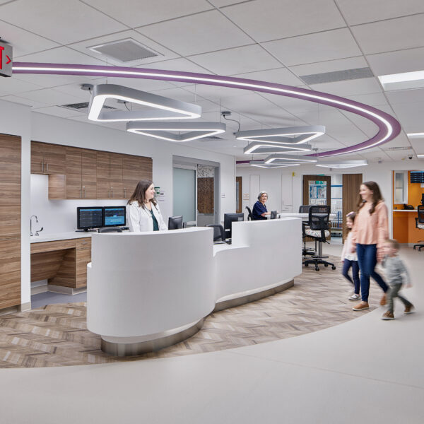 Interior of a check desk and nurses station